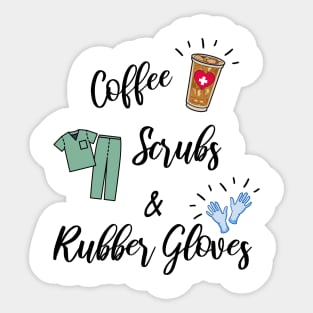 Nurse Life Coffee Scrubs Nursing RN LPN Graduation Sticker